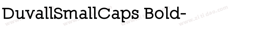 DuvallSmallCaps Bold字体转换